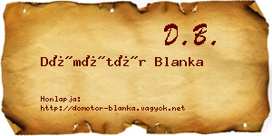 Dömötör Blanka névjegykártya